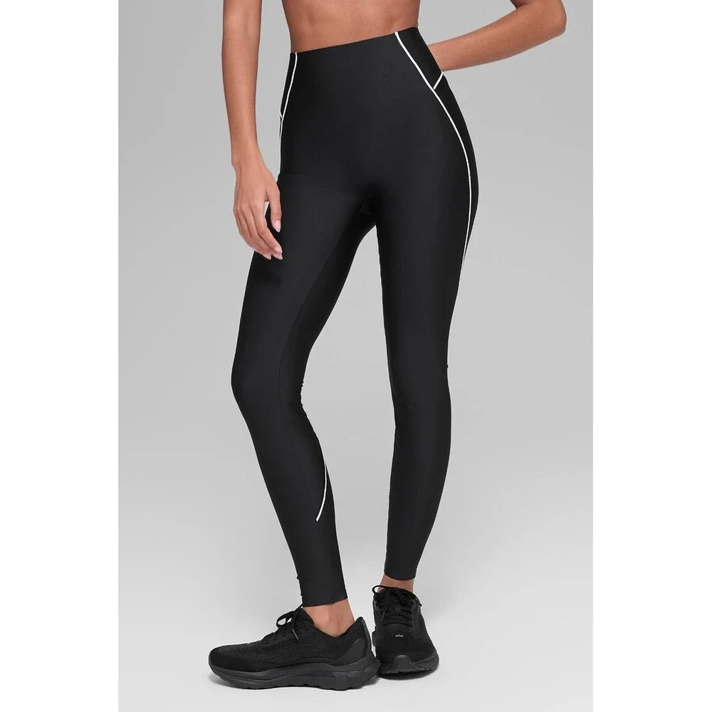 Alo Yoga Airlift High Waist Haven Leggings Womens Large Black Yoga Activewear